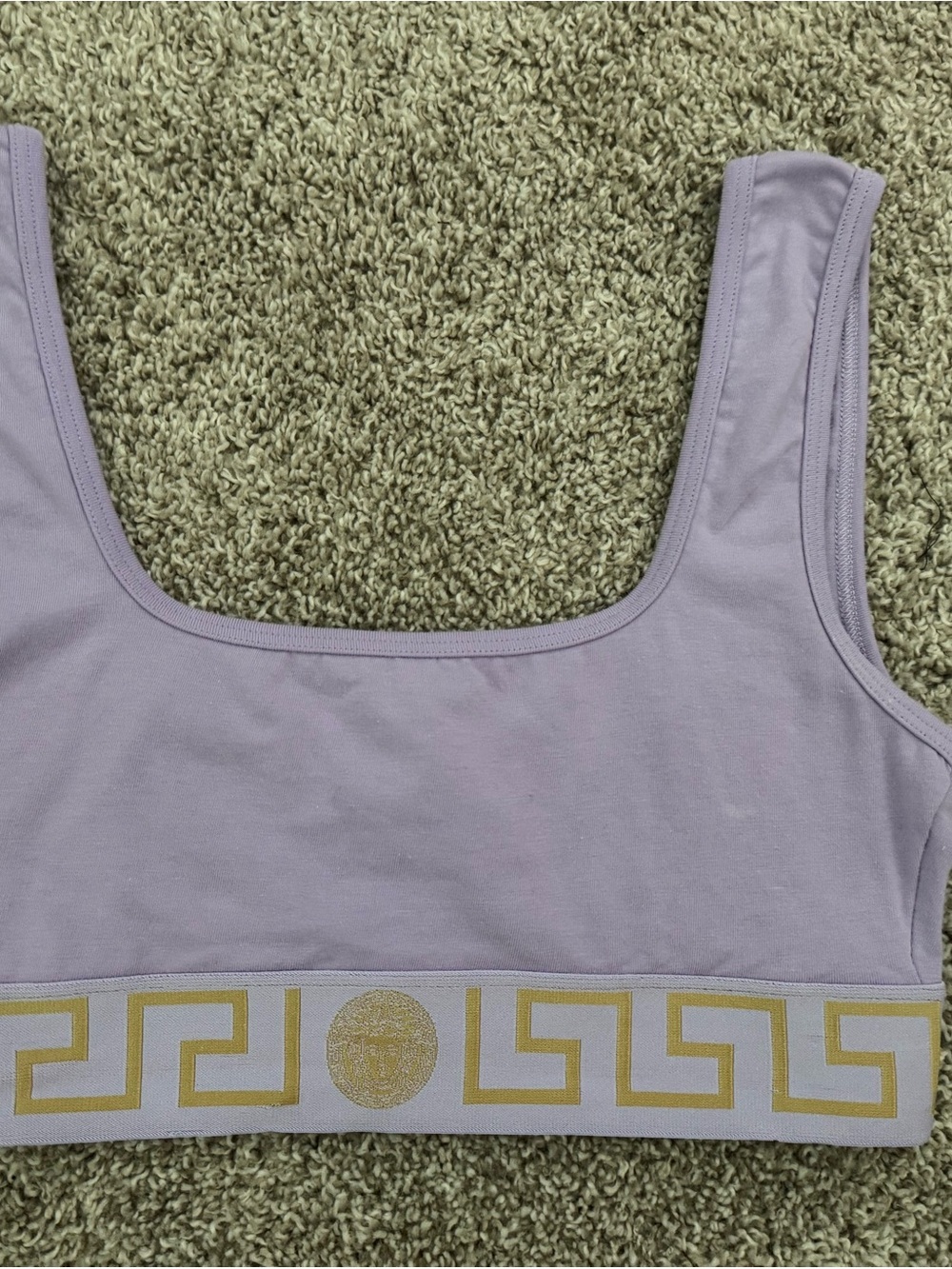 Versace Lavender Cropped Tank Top